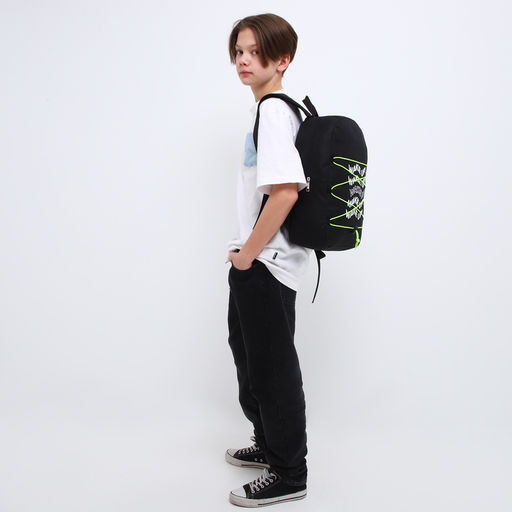 Рюкзак текстильный со шнуровкой WAKE UP, 38х29х11 см, черный - Nazamok фото 10