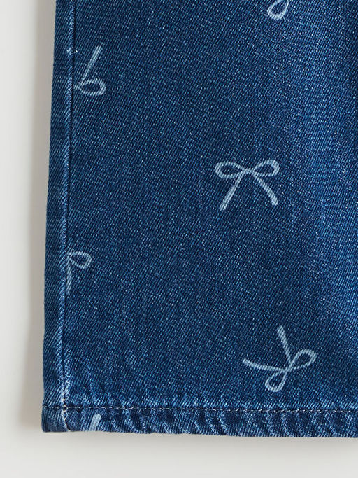 Kurdele Detayl? Wideleg K?z ?ocuk Jean Pantolon