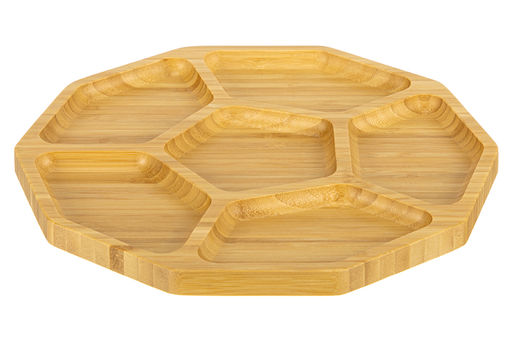 Менажница бамбуковая 30,5*29*1,8 см 6 секций - Elan gallery фото 6