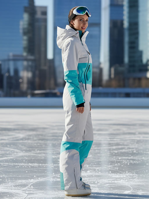 Горнолыжный комбинезон женский зимний голубого цвета 2320Gl - Chunmai фото 29