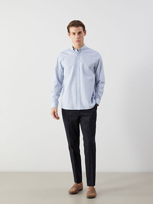 Slim Fit Uzun Kollu Oxford Erkek G?mlek