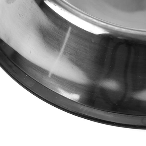 Миска для кормления животных из нержавеющей стали 0,55л, д21,5см, h5см, основание ПВХ (Китай) - Pet toys фото 2