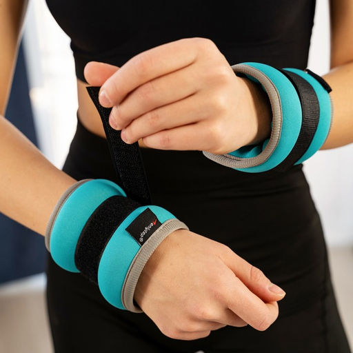 Утяжелители неопреновые ONLYTOP, 2 шт. × 1 кг, цвет мятный