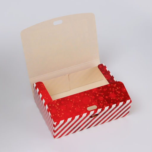 Цена за 3 шт. Коробка подарочная новогодняя складная, упаковка, Колокольчики, 16?12?5 см