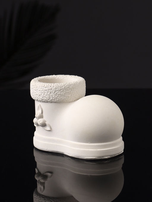 Подсвечник на 1 свечу Валенок, 10?7?6 см, натуральный, гипс