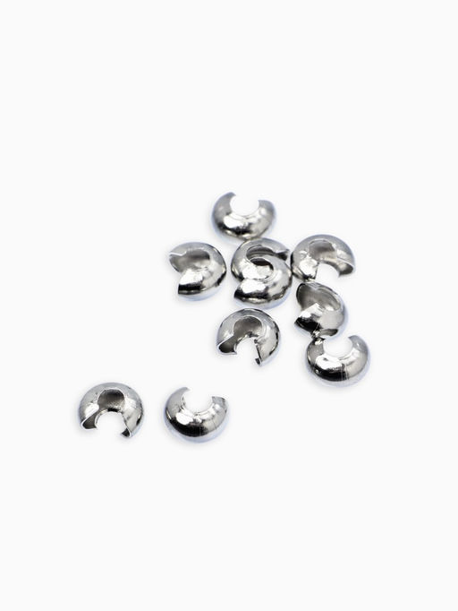 Цена за 2 шт. Набор для создания украшений "База" тросик, кримпы, шапочка, протектор, кольца, 61 пред, цв серебро