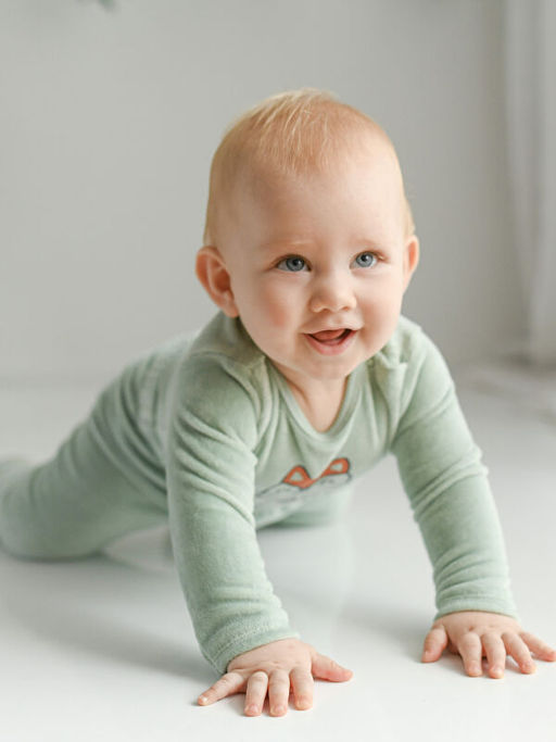 Bisiklet Yaka Uzun Kollu Nak?? Detayl? Kadife Erkek Bebek ??t??tl? Body 2li - Waikiki фото 3