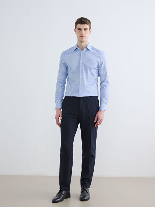 Рубашка мужская slim fit в полоску