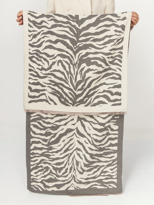 в составе ШЕРСТЬ и КАШЕМИР Большой, мягкий, теплый двусторонний палантин. - Tantino фото 2