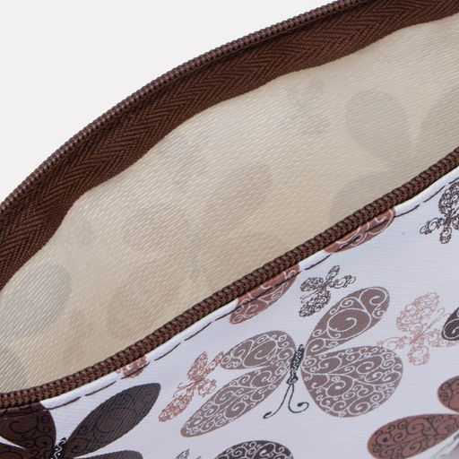 Косметичка на молнии, цвет белый/коричневый - Simaland фото 3