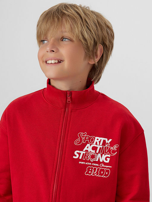 Толстовка для мальчиков красная на молнии - Mark formelle фото 4