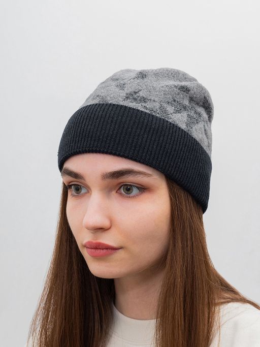 Шапка SEEBERGER арт. 18202-0 TURN-UP BEANIE (синий)