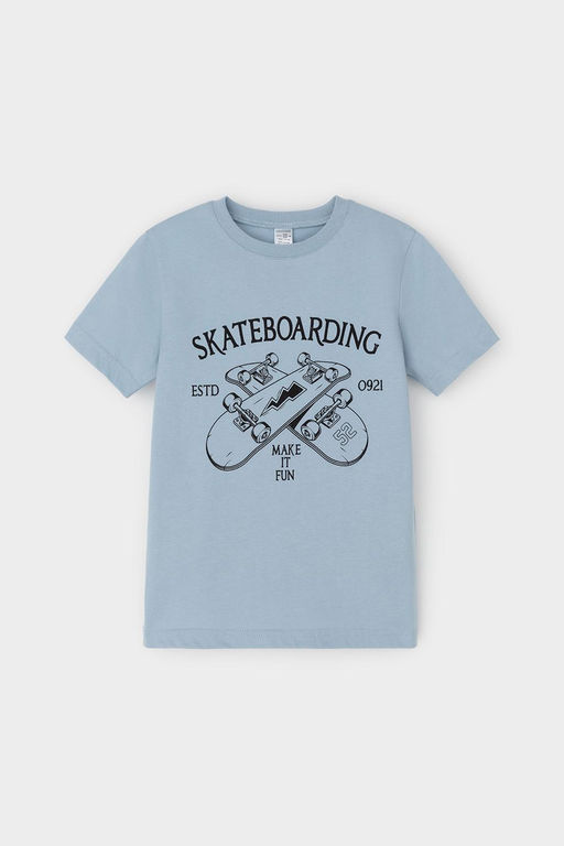 К 1528-1/пыльно-синий,двойная клетка пижама для мал