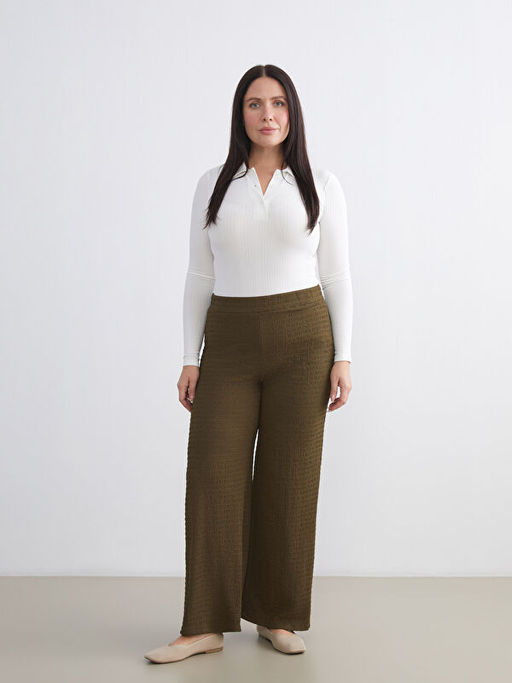 Beli Lastikli Dokulu Kad?n Pantolon