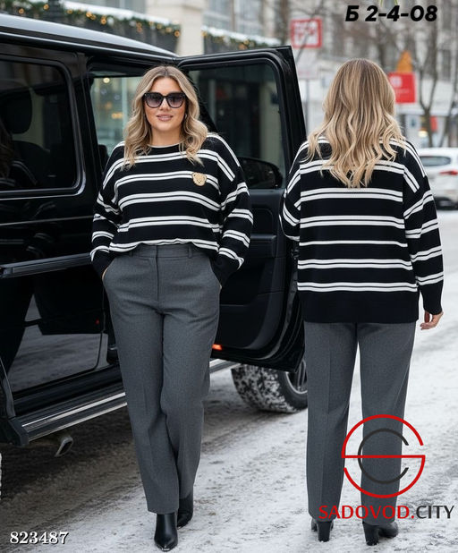 Вязанные джемпера в полоску