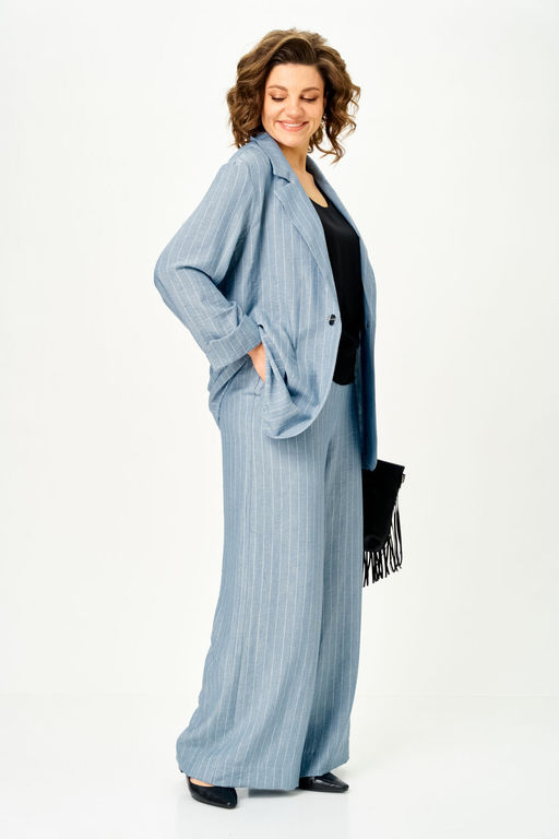 Костюм Michel Chic 1446 небесно-голубой в полоску