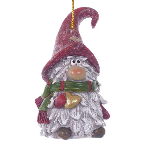 Фигурка декоративная подвесная "Гном", L5,5 W5 H10 см, 2в.