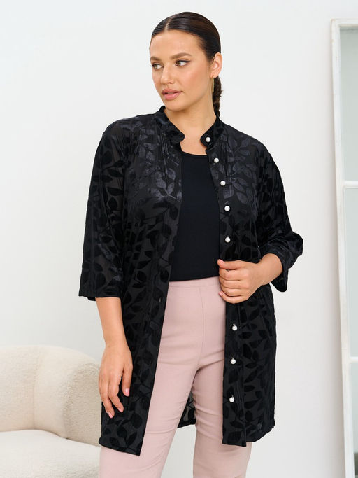 Комплект, рубашка и майка-топ MR006SS3 black - Maxroses фото 7