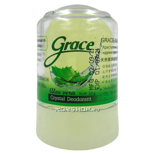 Дезодорант-кристалл с алоэ вера Grace, Таиланд, 50 г Акция