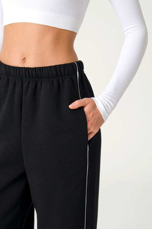 Арт. 7904 Брюки оверсайз с начесом 44-48 (3 шт) Цвет:черный