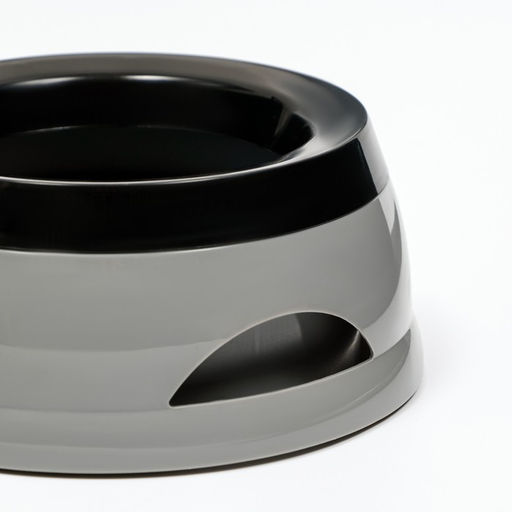 Миска-непроливайка для животных, 19×8 см, с дополнительной вставкой от расплёскивания, пластик, серая