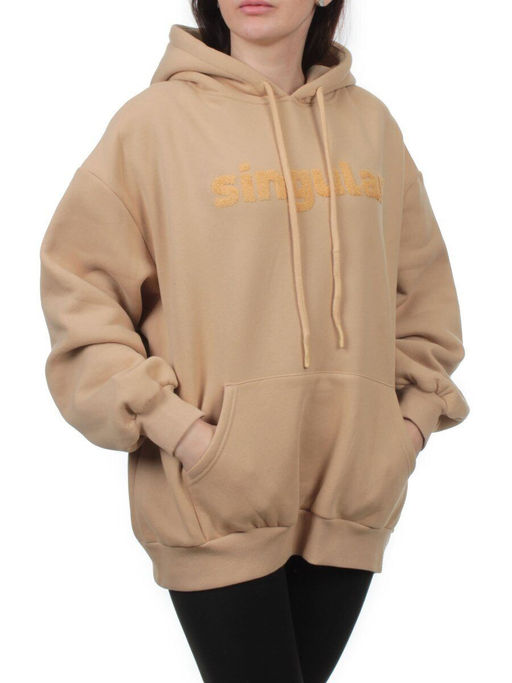 2622 BEIGE Толстовка женская (85% хлопок, 10% полиэстер, 5% спандекс) - Fashion фото 2