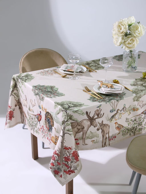 Набор кухонный «Этель» Forest landscape: скатерть 148×183 ±2 см с ГМВО, салфетка 40×40 см - 8 шт.