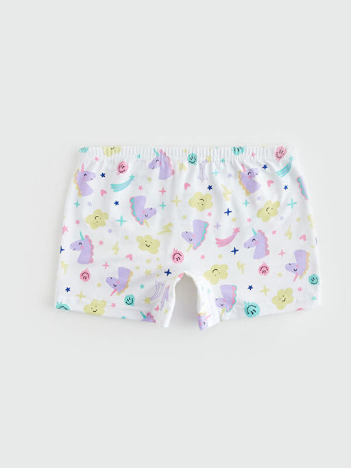 Bask?l? Pamuklu K?z ?ocuk Boxer - Waikiki фото 2