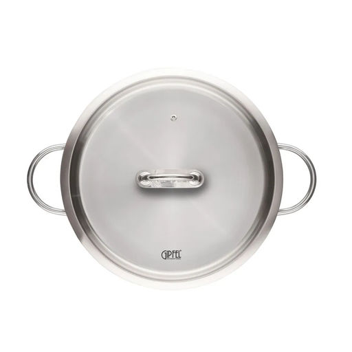 1364 GIPFEL Кастрюля SIGNO 26x20см/10 л со стеклянной крышкой, с индукционным капсульным дном. Материал: нерж сталь 18/10. Толщина: 0,8мм
