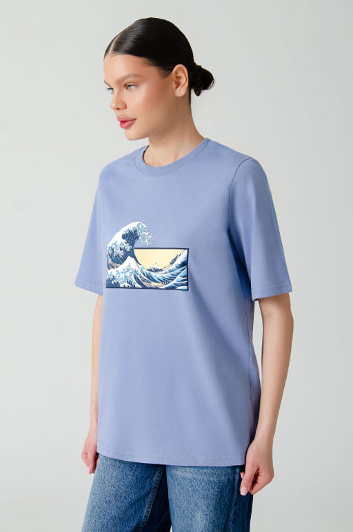 Арт. 3-1146 Футболка женская 42-50 (5 шт) Цвет:сиреневый - Калинка фото 11