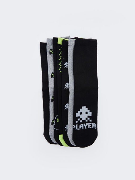 Desenli Erkek ?ocuk Soket ?orap 7li