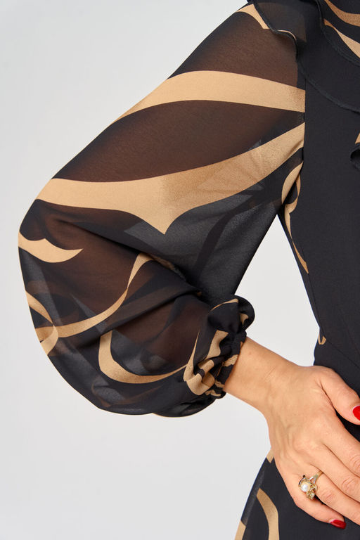 Платье EVA GRANT 7297В-Р принт ленты