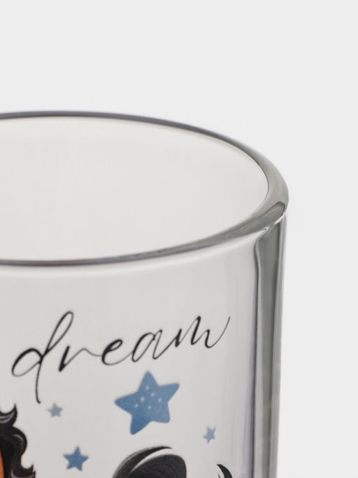 Цена за 20 шт. Кружка Green tea. Лошади мечтатели, 250 мл, стекло, прозрачная, рисунок МИКС