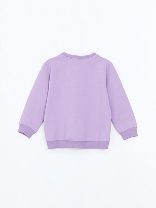 Bisiklet Yaka Bask?l? K?z Bebek Sweatshirt - Waikiki фото 3