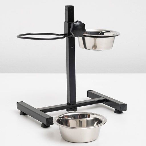 Регулируемая подставка 28 см с 2 мисками по 400 мл - Пижон фото 6