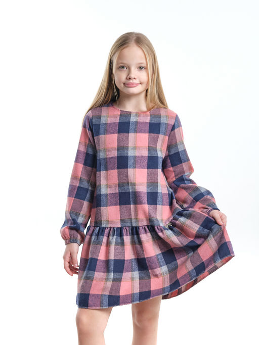 Платье для девочки нарядное детская одежда выпускной UD 7861 бежевая клетка - Mini maxi фото 10