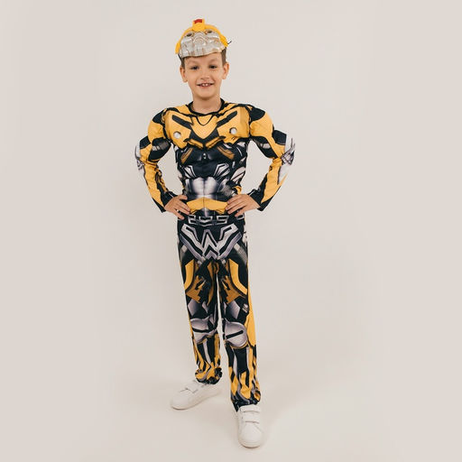 Карнавальный костюм «Робо-мэн», рост 128–134 см, комбинезон, маска