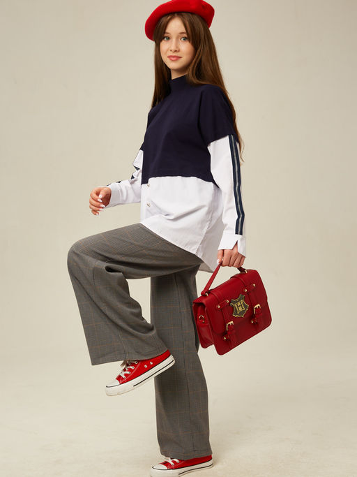 Джемпер обманка темно-синий 232242521 - Nota bene фото 2