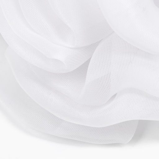 Бант для волос на резинке школьный, 13 см, белый, Кошечка Мари