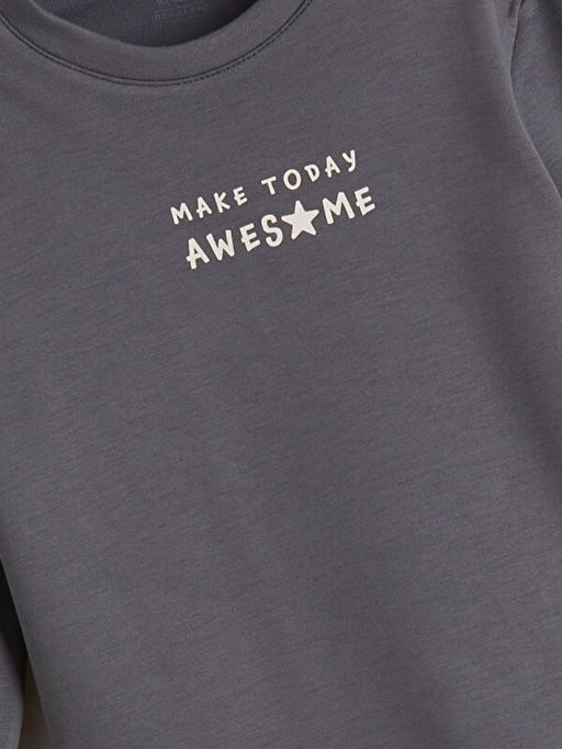 Bisiklet Yaka Erkek Bebek Sweatshirt ve E?ofman Alt 2li