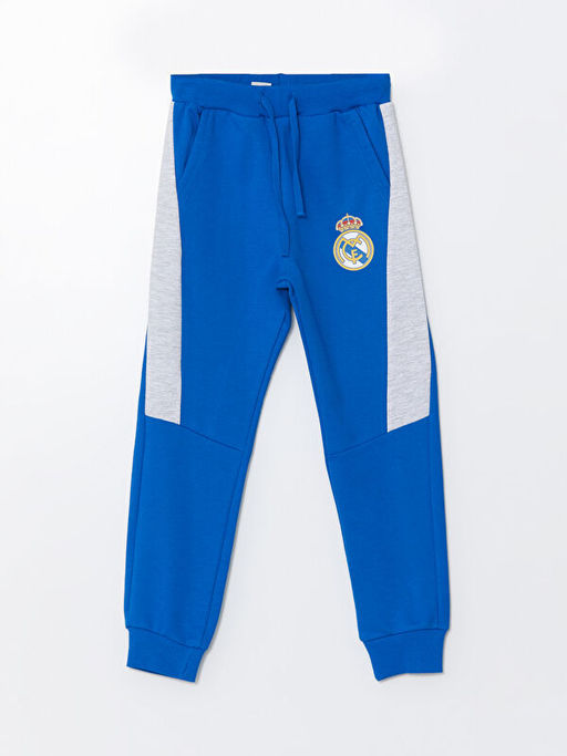 Beli Lastikli Real Madrid Bask?l? Erkek ?ocuk Jogger E?ofman Alt?