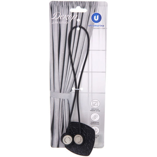 Подхват для штор на магните "Кутюрье графит" 6*6см