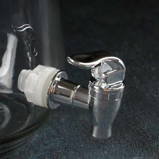 Кувшин стеклянный «Вся сила в пиве», 3 л, с нажимным краном, с ручкой держателем, в коробке