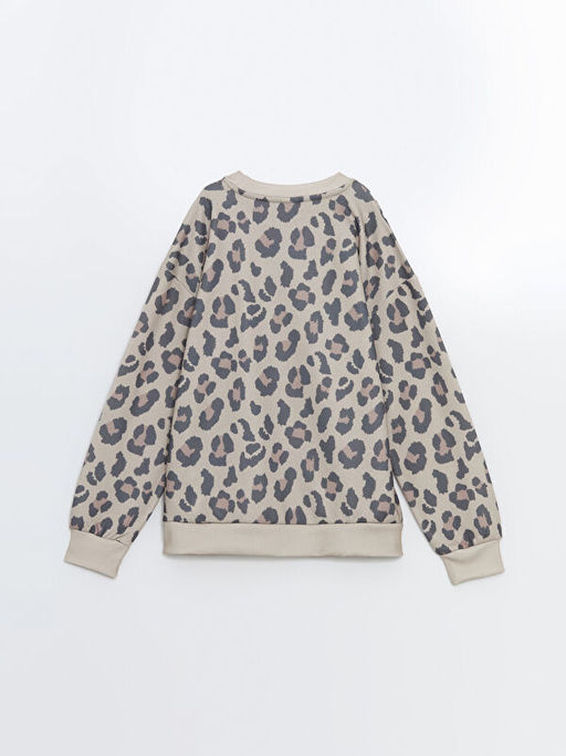 Leopar Desenli K?z ?ocuk Sweatshirt - Waikiki фото 3