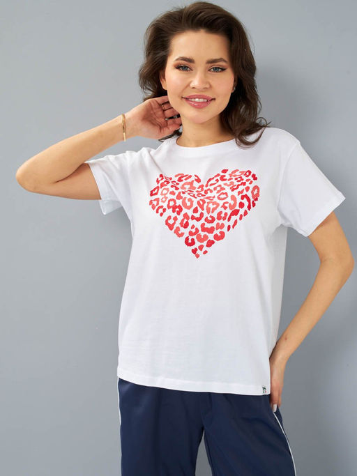 Футболка женская _ 12722/Heart - F5 фото 5