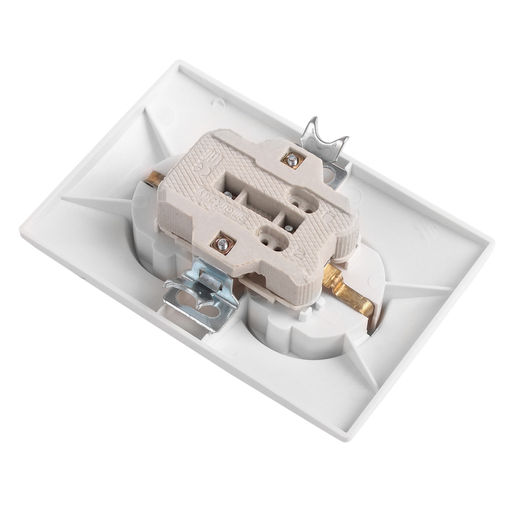 Розетка Smartbuy «Венера», двухместная, керамика, 16 А, с заземлением, белая