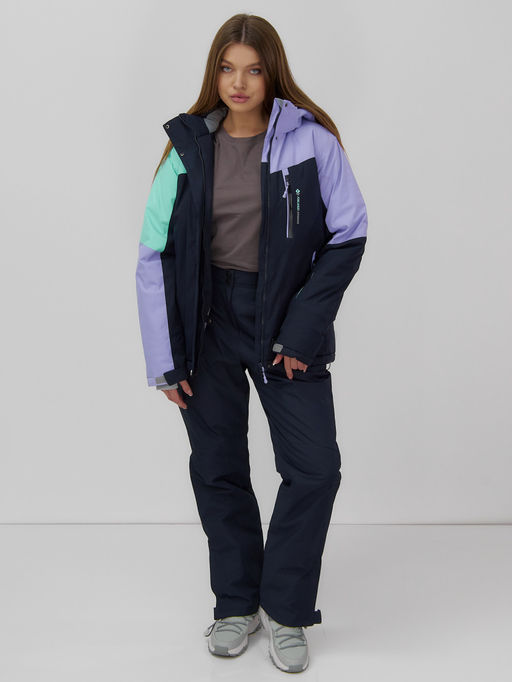 Горнолыжный костюм женский зимний фиолетового цвета 02818F - Mtforce фото 8