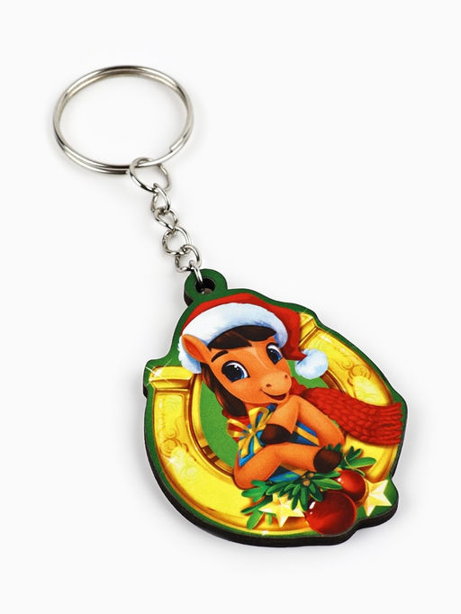 Цена за 6 шт. Брелоки новогодние Новый год 2026, МИКС