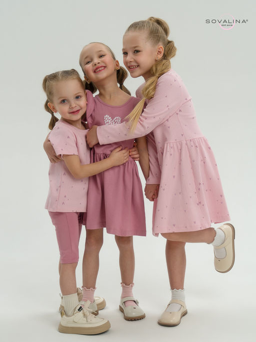 Костюм Актив лиловые сердечки-сухая роза - Sovalina фото 50