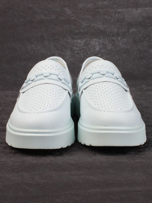 03-PDXL160-5 LT. BLUE Полуботинки женские (натуральная кожа)